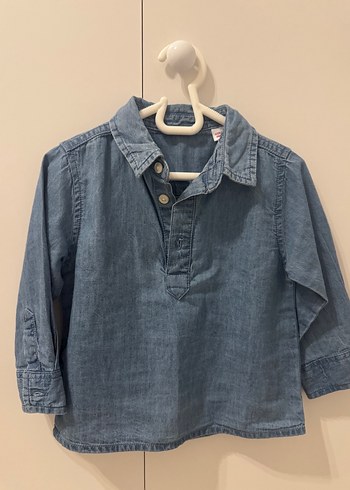 12-18 Ay Beden mavi Renk Erkek Çocuk Denim Gömlek