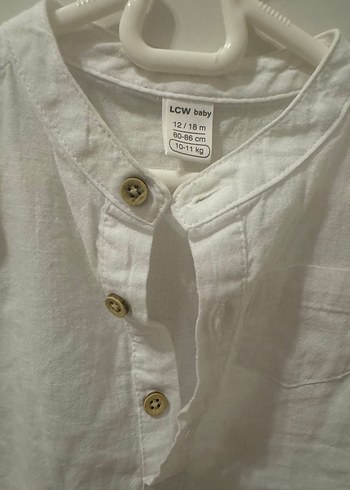 LC Waikiki Erkek Çocuk Keten Beyaz Kısa Kollu Gömlek