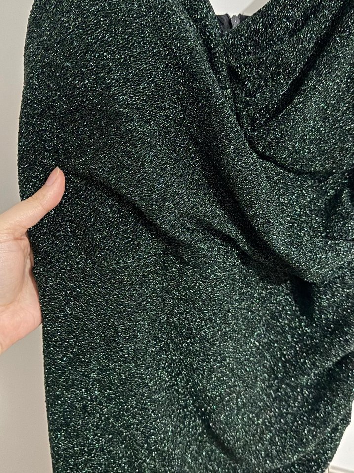 Siyah Drapeli Uzun Abiye Elbise - Görsel 2