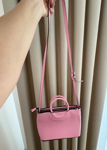 Zara Pastel Pembe Mini Capraz Canta