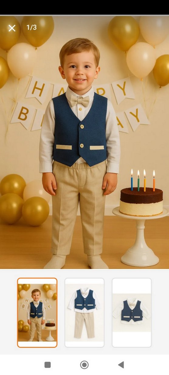 Erkek Çocuk Yelekli 3'lü Takım - Görsel 2