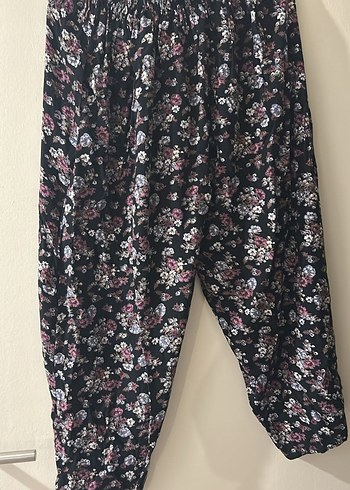 Bohem Gri Pilili Midi Kadın Kumaş Pantolon - Görsel 7