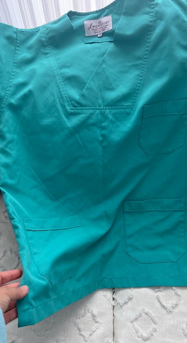 Koyu Yeşil Rahat Kesim ameliyathane , hastane forma üstü - Görsel 3