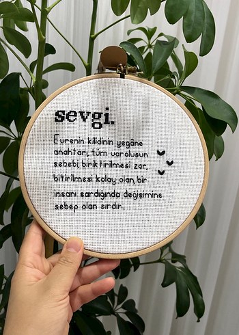 El İşlemesi Sevgi Temalı Etamin pano - Görsel 2