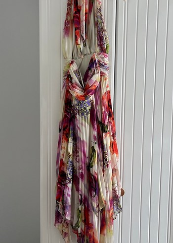 Bohem Çok Renkli Piliseli Uzun Elbise - Görsel 5