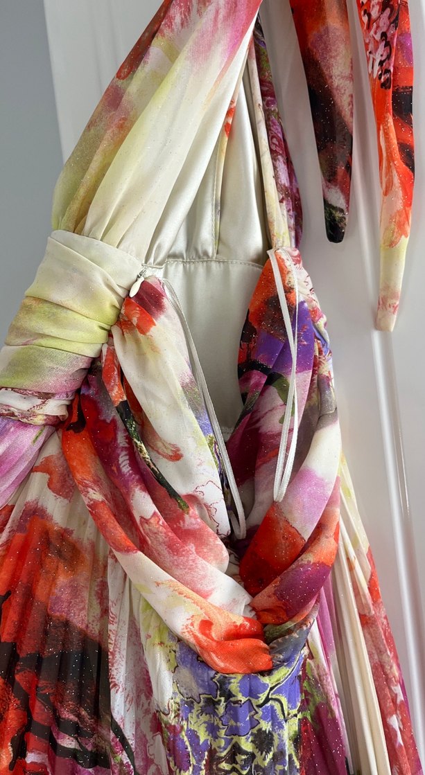 Bohem Çok Renkli Piliseli Uzun Elbise - Görsel 4