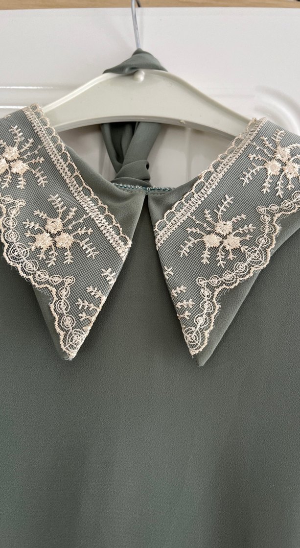 Özel dikim Uzun Kollu Drapeli Kadın Elbise - Görsel 3