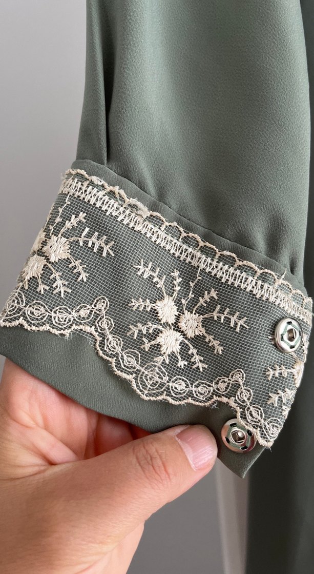 Özel dikim Uzun Kollu Drapeli Kadın Elbise - Görsel 2