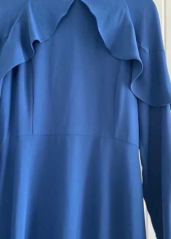 Kadın Lacivert Uzun Kollu Uzun Elbise - Görsel 5