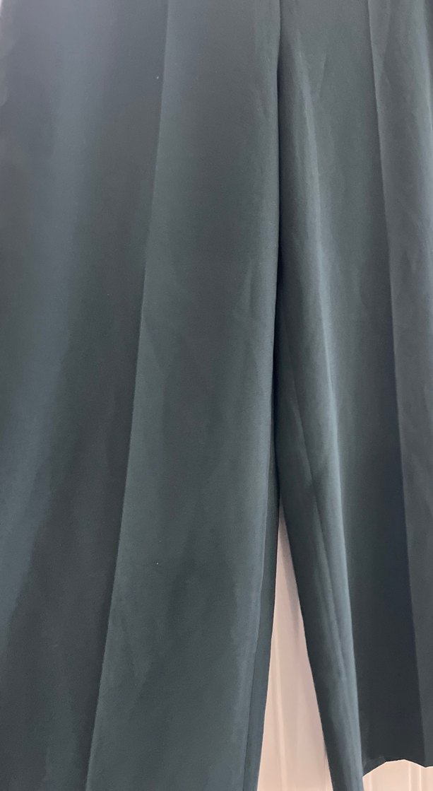 Kadın Lacivert Yumuşak Dokulu Uzun Kumaş Pantolon - Görsel 2