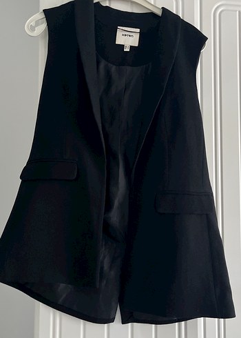 Siyah Midi Kadın Yelek - Görsel 6