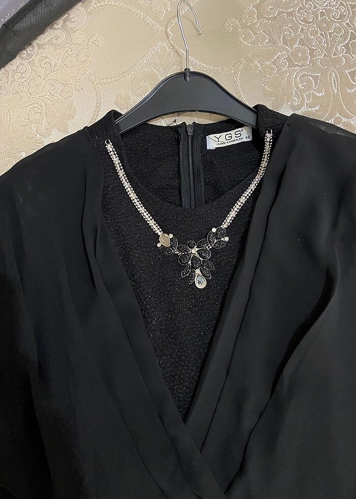 Siyah tesettür abiye - Görsel 2