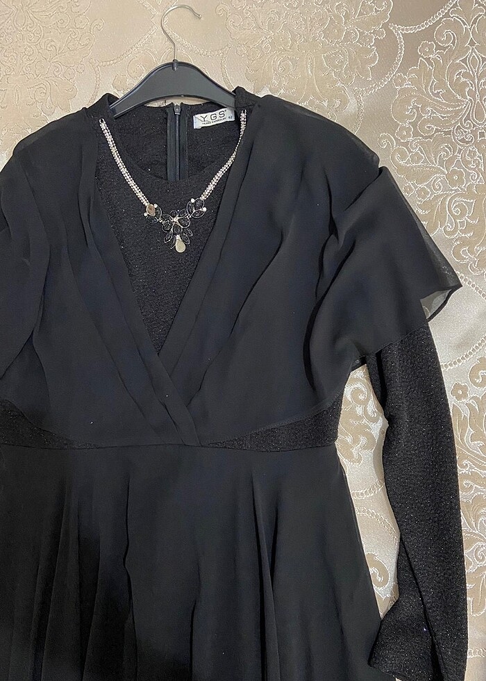 Siyah tesettür abiye - Görsel 3