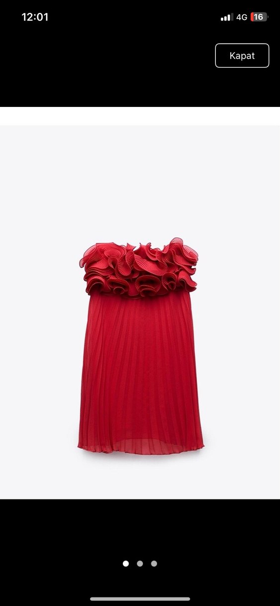 Fuşya Straplez Mini Abiye Elbise - Görsel 2