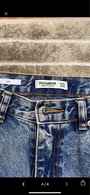 38 Beden mavi Renk Pull&bear marka jean