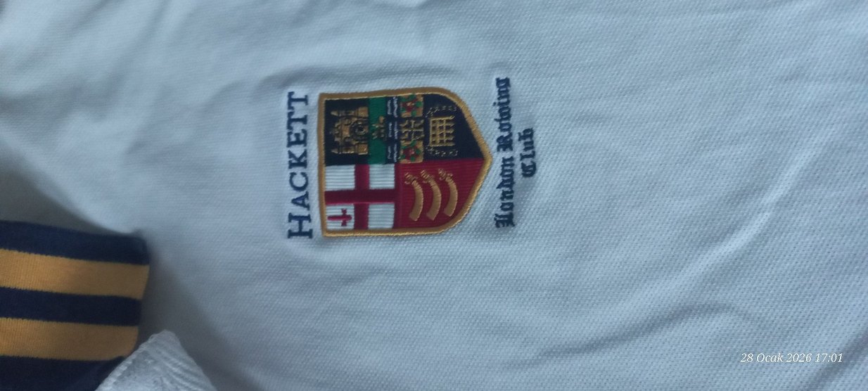 Erkek Beyaz Pamuklu Kısa Kollu Polo Tişört - Görsel 2