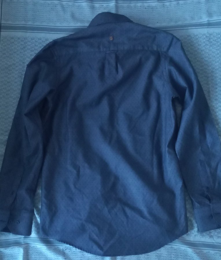 Düğmeli Uzun Kollu Erkek Kot Gömlek - Görsel 5