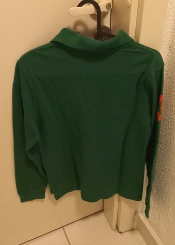 Erkek Çocuk Uzun Kollu Yeşil Polo Tişört - Görsel 4