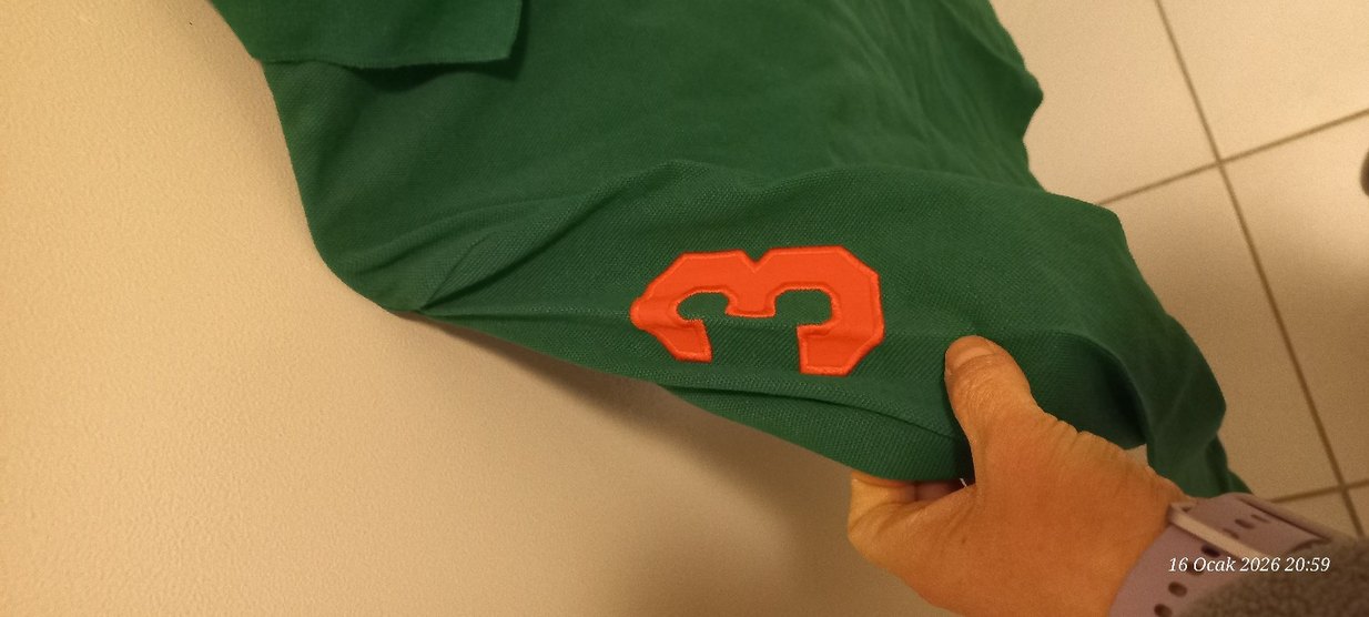 Erkek Çocuk Uzun Kollu Yeşil Polo Tişört - Görsel 3