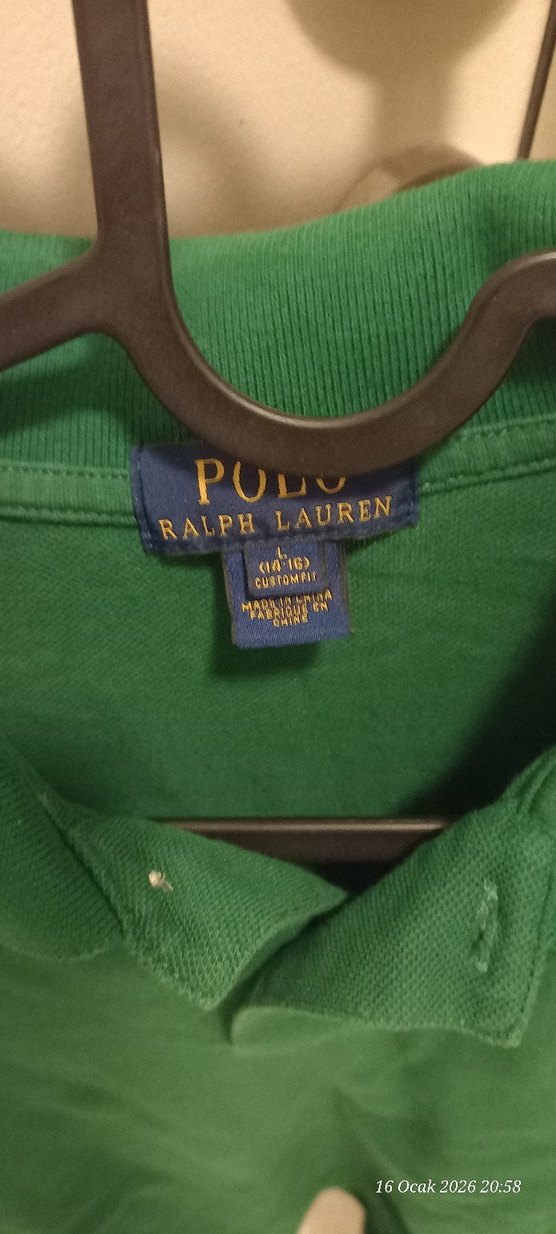 Erkek Çocuk Uzun Kollu Yeşil Polo Tişört - Görsel 2