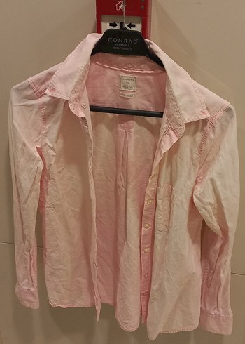 Pembe Düğmeli Uzun Kollu Gömlek - Görsel 3