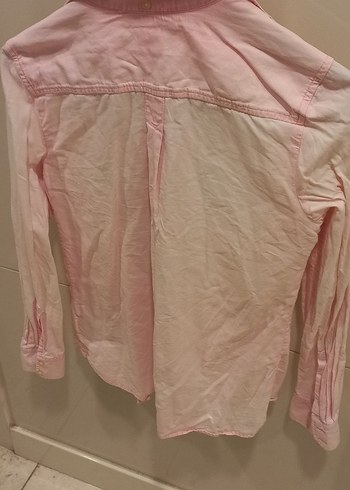 Pembe Düğmeli Uzun Kollu Gömlek - Görsel 5