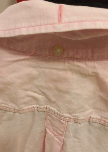 Pembe Düğmeli Uzun Kollu Gömlek - Görsel 6