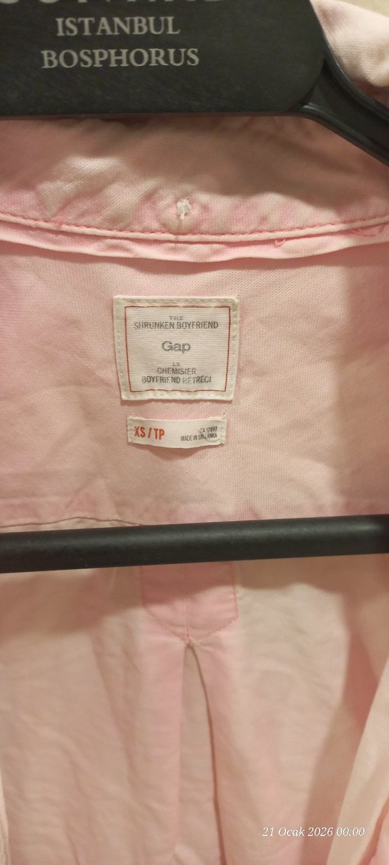 Pembe Düğmeli Uzun Kollu Gömlek - Görsel 2