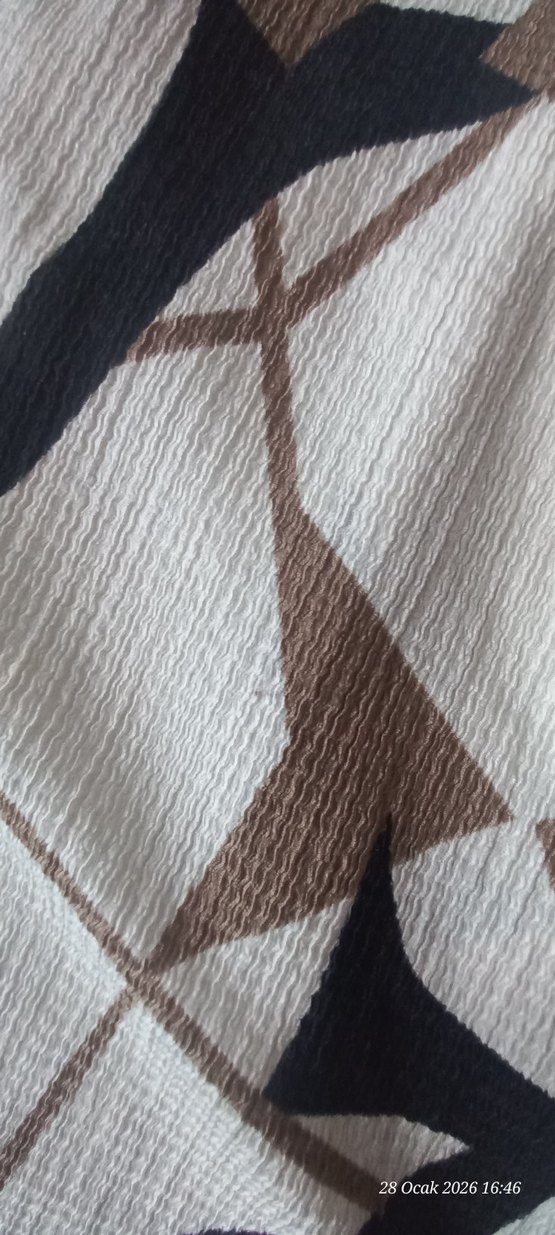 Düğmeli Geometrik Desenli Erkek Gömlek - Görsel 3