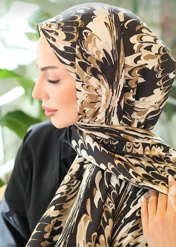 Kahverengi Bohem Kadın Şal - Görsel 2