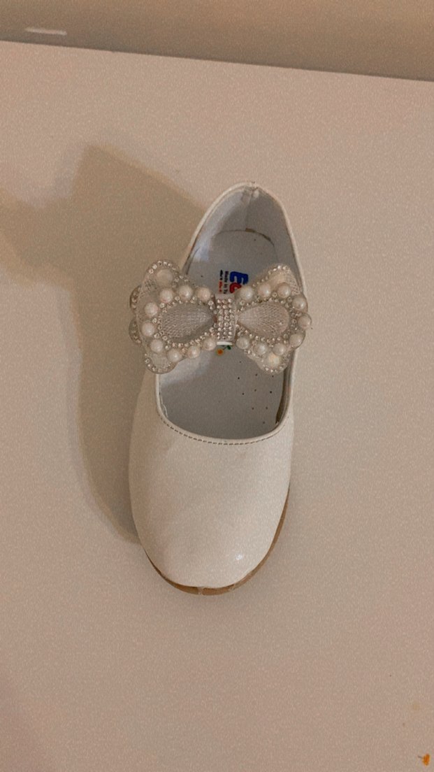 Kız Çocuk Beyaz Fiyonklu Babet Ayakkabı - Görsel 2