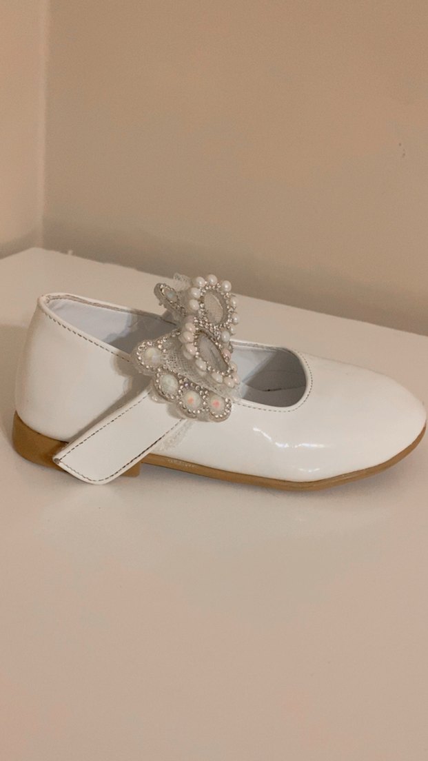 Kız Çocuk Beyaz Fiyonklu Babet - Görsel 3