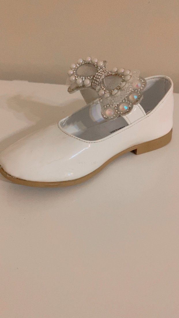 Kız Çocuk Beyaz Fiyonklu Babet - Görsel 2