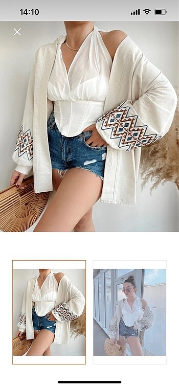 Kadın keten kimono