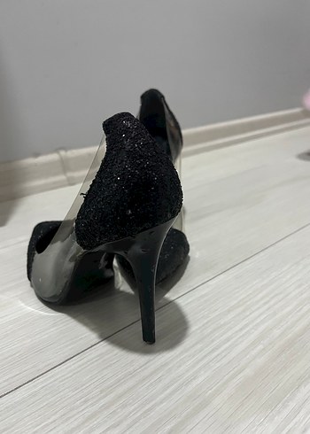 Siyah Parlak  Desenli Stiletto Topuklu - Görsel 3