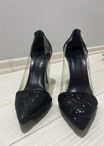 Siyah Parlak  Desenli Stiletto Topuklu - Görsel 4