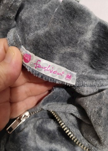 m Beden gri Renk Gri Yarım Fermuarlı Kadın Sweatshirt