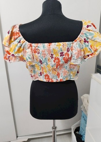 BCBG Maxazria Çiçek Desenli Bohem Mini Bluz
