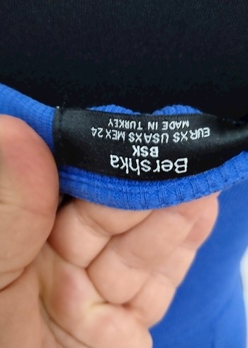 Mavi Mini Askılı Kadın Tulum - Görsel 4