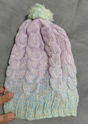 çocuk  Çok Renkli Örgü Bohem Bere - Görsel 3