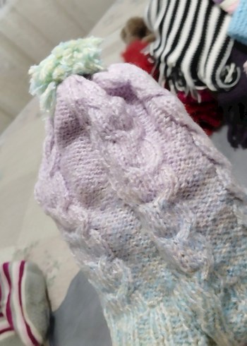 çocuk  Çok Renkli Örgü Bohem Bere - Görsel 4