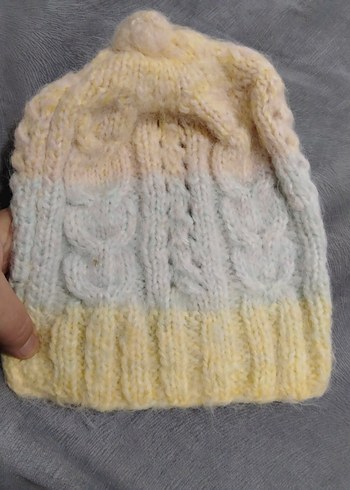 çocuk  Çok Renkli Örgü Bohem Bere - Görsel 2