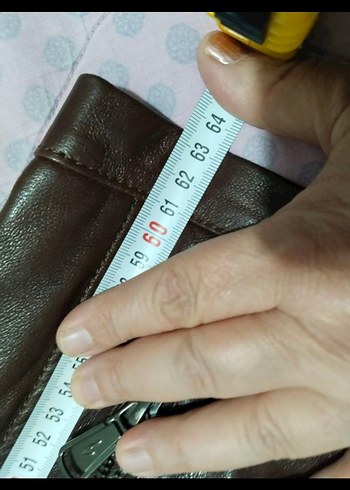 Kahverengi Deri Biker Ceket - Görsel 4