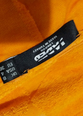 Kadın Turuncu Kısa Kollu Tulum - Görsel 3