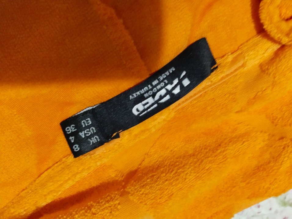 Kadın Turuncu Kısa Kollu Tulum - Görsel 3