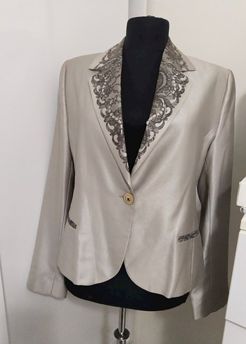 Dantel Detaylı Gri Kadın Uzun Takım - Görsel 2