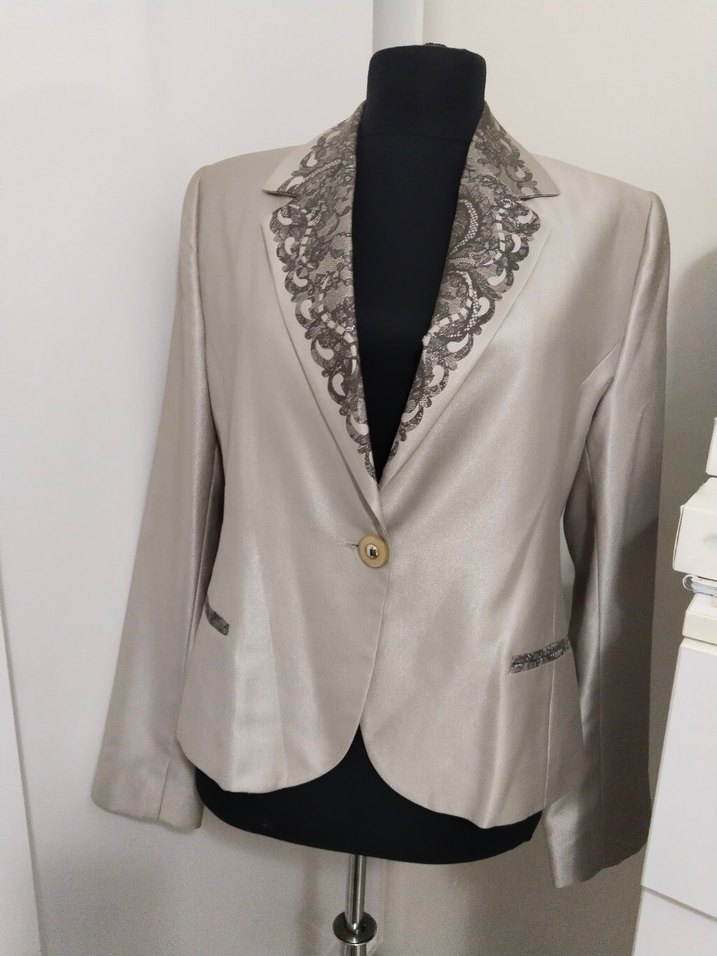 Dantel Detaylı Gri Kadın Uzun Takım - Görsel 2