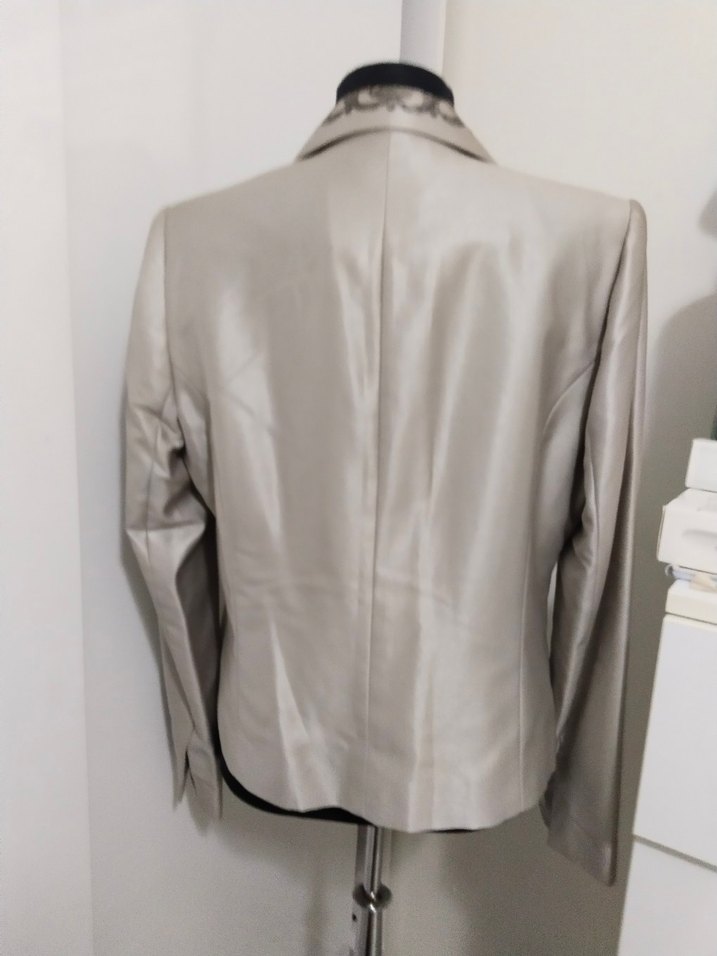 Dantel Detaylı Gri Kadın Uzun Takım - Görsel 5