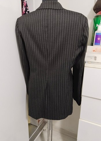 Gri Çizgili Erkek Ofis Takım Elbise - Görsel 6