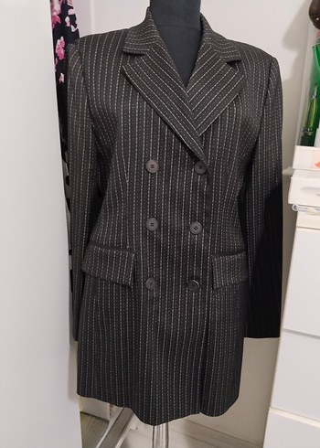 Gri Çizgili Erkek Ofis Takım Elbise - Görsel 3